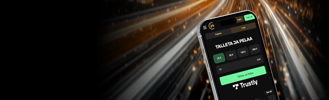 24casino.es en un teléfono móvil